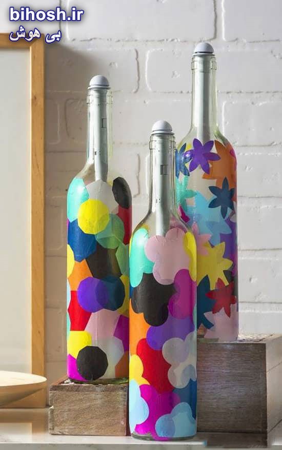 کاردستی با بطری شیشه ای با ایده ها و خلاقیت های زیبا