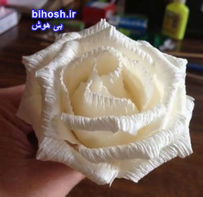 درست کردن گل های رنگارنگ با دستمال کاغذی