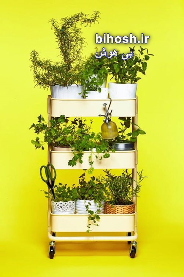 گلدان‌های خانگی خلاقانه - باغچه سیار چند طبقه