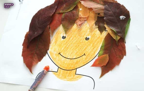 خلاقیت با برگ پاییزی 