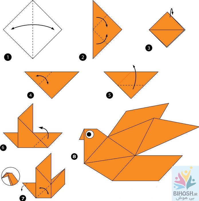 آموزش ساخت 7 مدل اوریگامی حیوانات