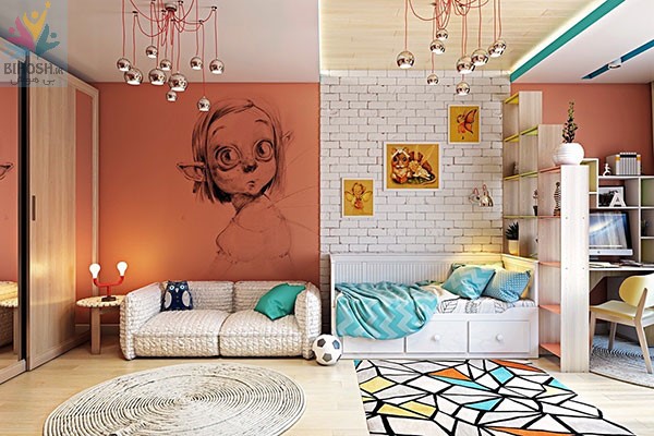 طراحی، نقاشی و تزیین دیوار اتاق خواب کودک