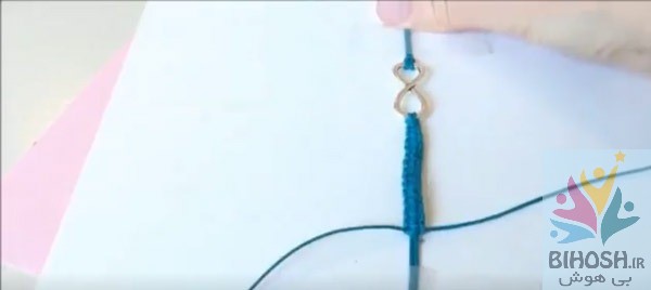 آموزش بافت دستبند با گره کشویی
