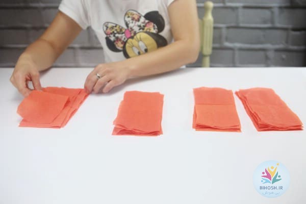 آموزش ساخت گل پوم پوم با دستمال کاغذی