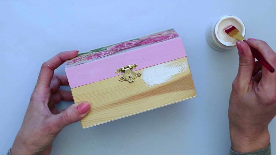 کاردستی جعبه جواهرات چوبی